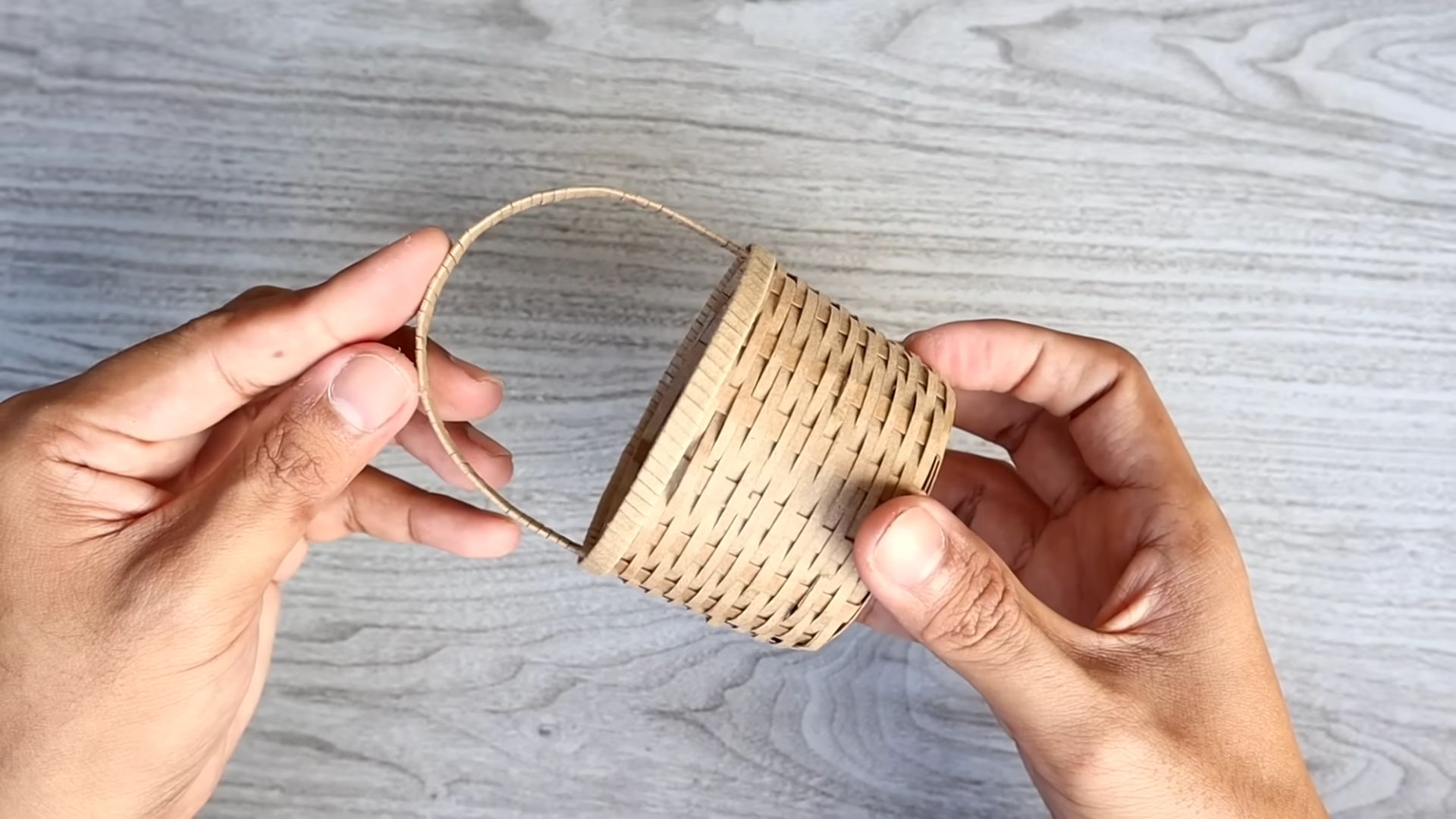 Miniatur Korb basteln
