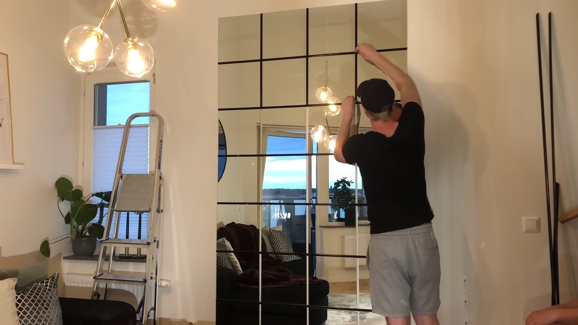 DIY Wandspiegel Wohnzimmer