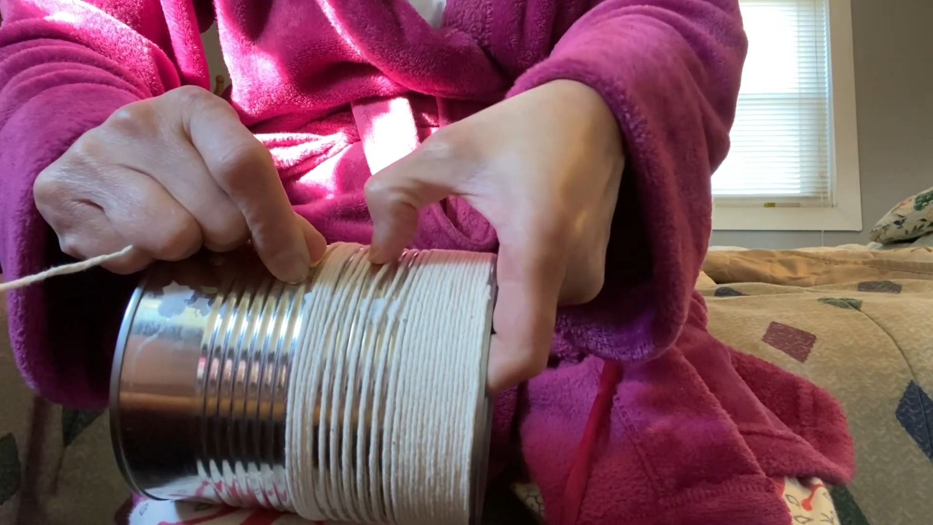 Seilumwickelte Blechdosen Pflanzgefäße DIY