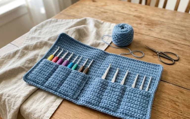 Hook Organizer Ideas and Free Patterns: Hook Holder Case, Star Hook Case, Crafter Granny
